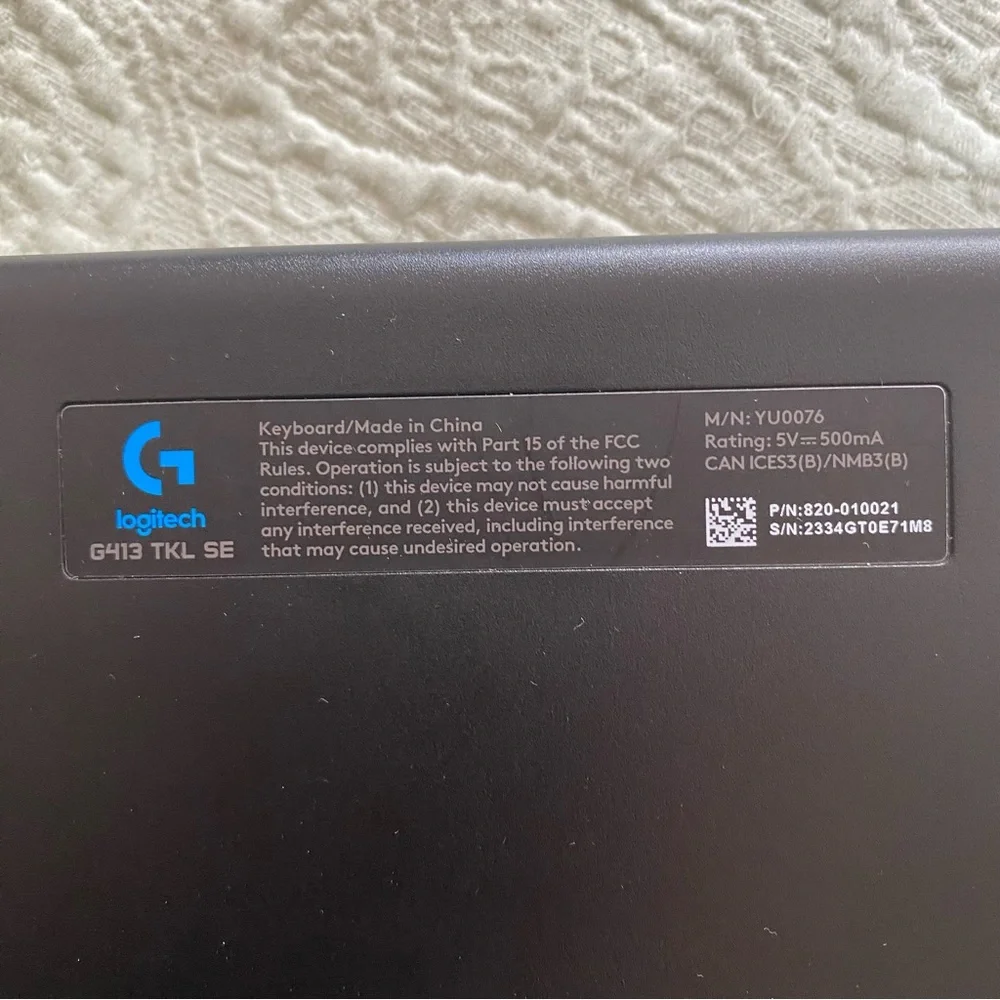 Logitech G Wired Mechanical Keyboard G413 TKL SE gaming keyboard black